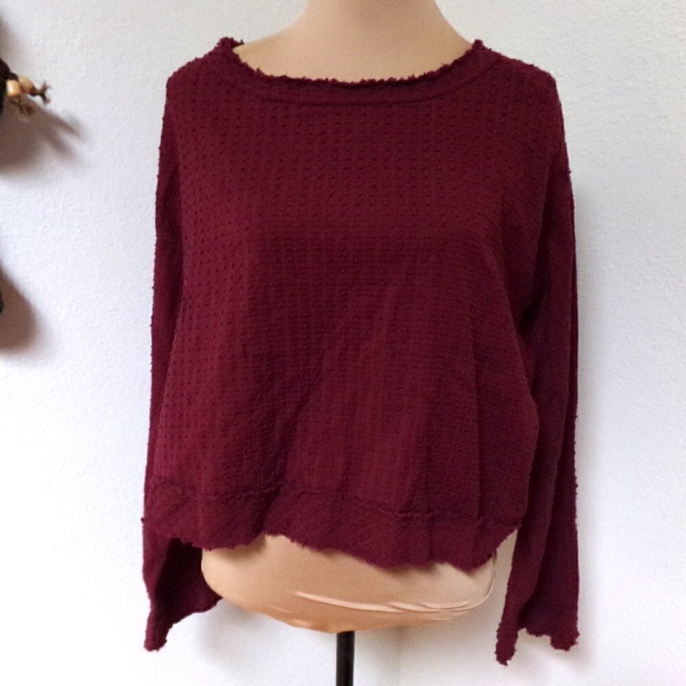 Free People Walking in Hueco Top in Maroon